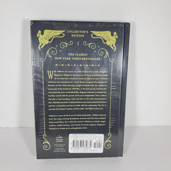 Signed Gregory Maguire Wicked Collector's Edition Autographed Hardcover Book NEW